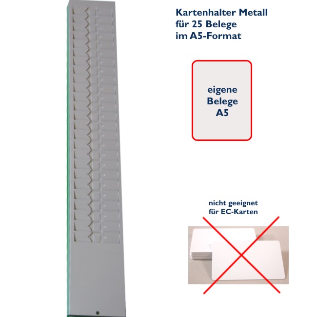 Kartenhalter 25er für Belege A5