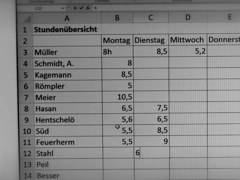 Zeiterfassung Kleinbetriebe